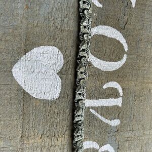 Silver vintage 1920 rhinestone Bracelet 7 inches